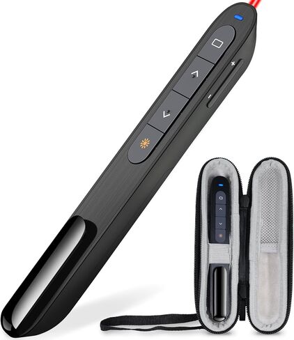 DinoFire Wireless Presenter Remote with Air Mouse, RF 2.4GZ USB Rechargeable Presentation Clicker and Pointer Powerpoint PPT Slide Clicker for Laptop/Computer/MAC in Saudi Arabia