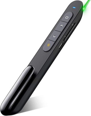 DinoFire Wireless Presenter Remote with Air Mouse, RF 2.4GZ USB Rechargeable Presentation Clicker and Pointer Powerpoint PPT Slide Clicker for Laptop/Computer/MAC in Saudi Arabia