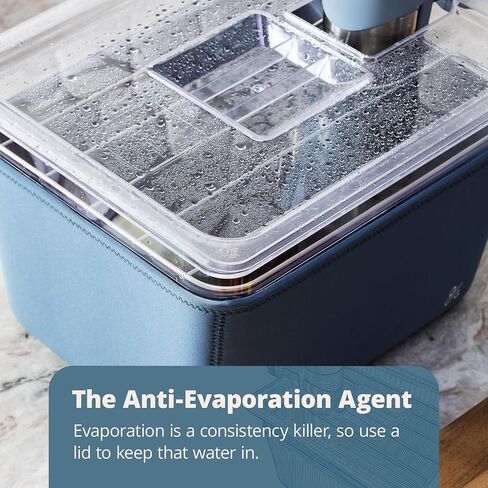 Greater Goods Sous Vide Container 12 Qt with Stainless Steel Rack, Insulation Sleeve, and Lid, Designed in St. Louis (Stone Blue) in Saudi Arabia