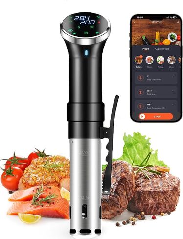 Sous Vide Cooker, WiFi APP Included, Immersion Circulators, Precision Cooker with Recipe, Temperature and Time Digital Display Control, 1100W (Clamp Style - WIFI) in Saudi Arabia