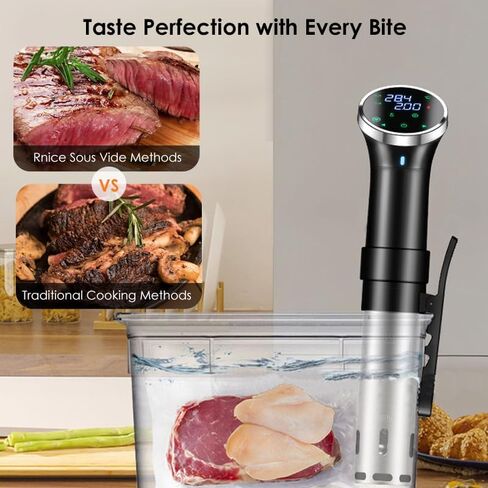 Sous Vide Cooker, WiFi APP Included, Immersion Circulators, Precision Cooker with Recipe, Temperature and Time Digital Display Control, 1100W (Clamp Style - WIFI) in Saudi Arabia