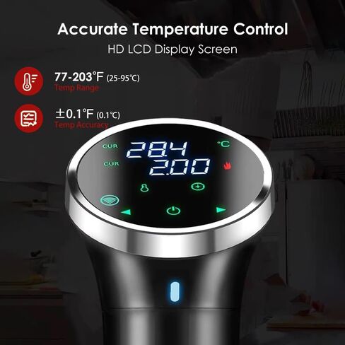Sous Vide Cooker, WiFi APP Included, Immersion Circulators, Precision Cooker with Recipe, Temperature and Time Digital Display Control, 1100W (Clamp Style - WIFI) in Saudi Arabia