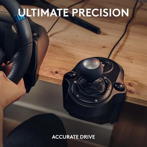 Logitech G Logitech G923 Racing Wheel and Pedals + Driving Force Shifter Bundle, Real Leather Driving Force Shifter - Xbox X|S, Xbox One, PC, Mac - Black (Renewed) in Saudi Arabia