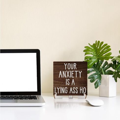 Funny Office Supplies Desk Decor Office Desk Accessories Excel Office Cubicle Decor Cute Humor Wood Sign Rustic Office Essentials for Women HR Boss Coworker Friend Home Team Work Table Shelf in Kuwait