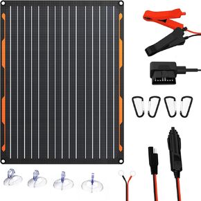 FlexSolar 40W USB شواحن الألواح الشمسية القابلة للطي 18W USB-A USB-C الطاقة المحمولة في حالات الطوارئ ETFE أحادية البلورية لوحات صغيرة IP67 مقاومة للماء والتخييم والمشي لمسافات طويلة وحقائب الظهر للهواتف وبنوك الطاقة والأجهزة اللوحية in Kuwait
