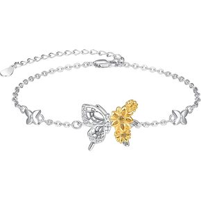 Palpitate Butterfly Bracelet Celtic knot Bracelet Sterling Silver Butterfly Bracelets for Women Irish Celtic Jewelry Good Luck Jewelry Gifts in Kuwait