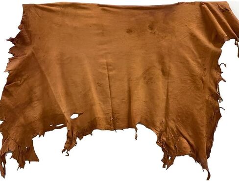 A Grade Deerskin Large Leather Hides - 2-3 oz (7-9 SqFt, Tobacco) in Saudi Arabia