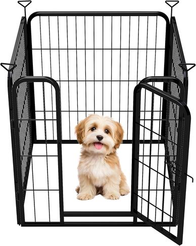 Playpen Dog for Indoor/Outdoor ، 24 inch 8 لوحات جرو Play Pen للداخلية ، الفناء الخلفي ، RV Camping ، قلم تمارين الكلاب الثقيلة للجرو والكلاب الصغيرة in Kuwait