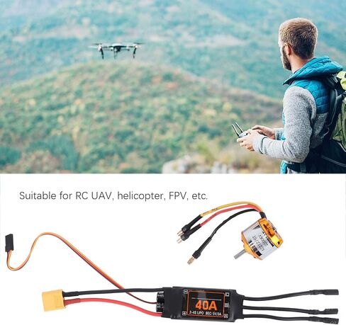 RC Brushless ESC ، وحدة تحكم محرك 40A بدون فرش ، تم تعيين ESC لنماذج RC ، دعم محرك 2212 KV2200 ، 15A تيار مستمر ، مجموعات علمية لسباق السيارات النموذجية in Saudi Arabia
