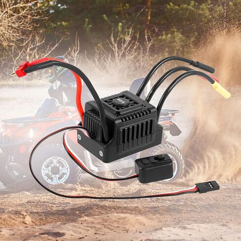 New Brushless Sensorless ESC, 60A Waterproof Dustproof Brushless Smart ESC, Sensorless Motor Combo, Multiple Protection Brushless ESC for 1/10 RC Car Truck Outdoor (T Plug) in Kuwait