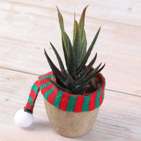 5 Pcs 2x30cm Christmas Mini Scarf DIY Hairball Knitted Doll Clothes Accessory Wine Bottle Neckerchief Little Snowman Decor (Red and Green) in Saudi Arabia