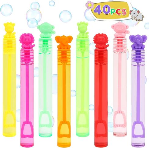 ccinee 40pcs mini aniaml bubble wands ، zoo zoo bubbles party favors bulk jungle bubble ysys for birthday safari party party school rewards candy bag stuff in Saudi Arabia