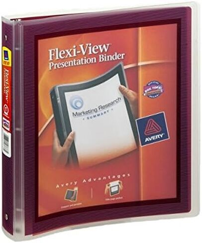 Avery Flexi-View 1-inch 3-Ring Flexible Poly Binders, Assorted Colors (17688) in Saudi Arabia