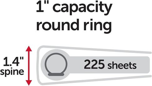 Office Depot® Brand Durable Round-Ring View Binders, 1" Rings, White, Pack of 6 Binders in Saudi Arabia
