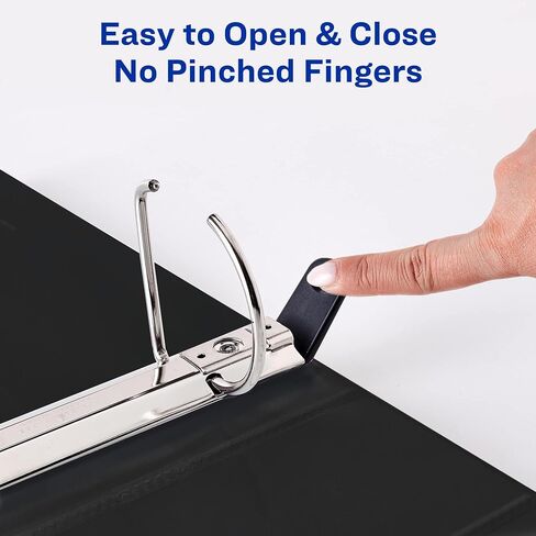 Avery Heavy-Duty View 3 Ring Binder ، 3 "حلقات مائلة لمسة واحدة ، تحتوي على ورقة 8.5" × 11 "، 2 عدد الأسود (79873) in Saudi Arabia