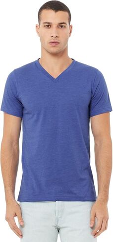 Bella Canvas 6 Pack Short Sleeve V-Neck Adult Unisex Jersey T-Shirt Heather Deep Teal in Saudi Arabia
