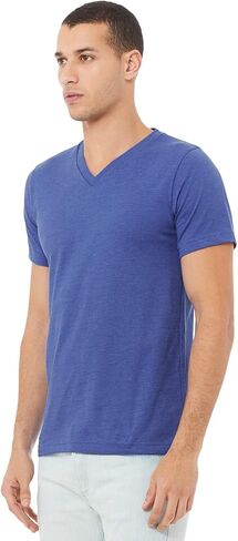 Bella Canvas 6 Pack Short Sleeve V-Neck Adult Unisex Jersey T-Shirt Heather Deep Teal in Saudi Arabia