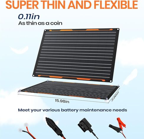 FlexSolar 40W USB شواحن الألواح الشمسية القابلة للطي 18W USB-A USB-C الطاقة المحمولة في حالات الطوارئ ETFE أحادية البلورية لوحات صغيرة IP67 مقاومة للماء والتخييم والمشي لمسافات طويلة وحقائب الظهر للهواتف وبنوك الطاقة والأجهزة اللوحية in Kuwait