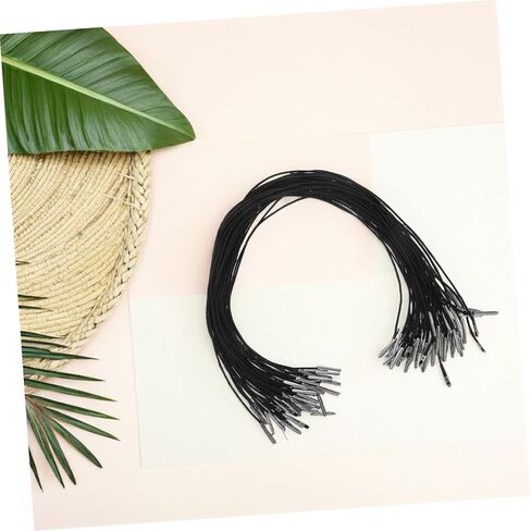 50pcs الحبل المرن عالي القوة مع أبازيم معدنية حبل امتداد متين لأقلدة أقنعة أقنعة DIY الحرف والاستخدام اليومي الأنيق والأنيق in Kuwait