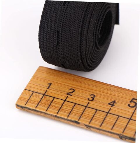 Holibanna 1Pc Adjustable Elastic Band for Pregnant Women Premium Cloth Latex Button Clips Comfortable Support for Maternity Pants Fit Flexibility Black in Saudi Arabia