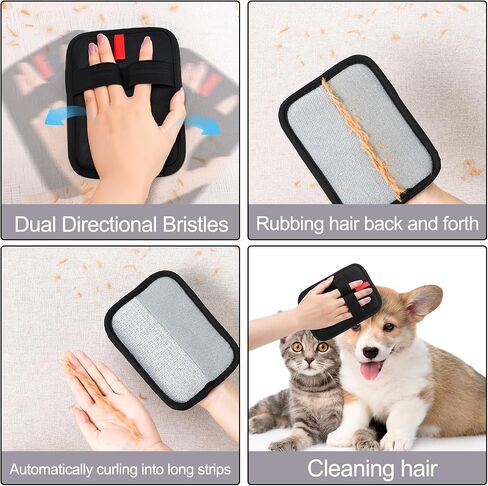 3 PCS Pet Hair Remover Gloves leptrostatic electrostatic cat dog remover glove pet removal tool for starture starture cartain in Kuwait