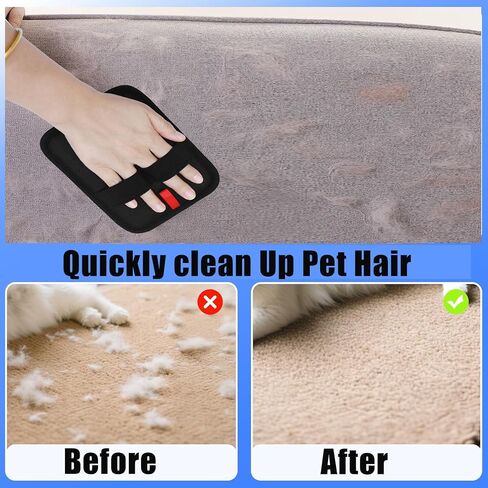 1 PCS Pet Hair Redies electrostatic gloves ، static pet hair brades brush ، leadable cat and dog readable for couch ، furniture ، carpet in Kuwait