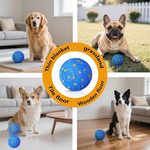 Smart Interactive Dog Ball-3 MODE ROUPLE ROUND للكلاب المتوسطة/الكبيرة ، ومضغ E-TPU ، و USB-C Fast Charge ، و IP54 مقاومة للماء ، ومقاومة للقلق المنزلي للآباء والأمهات الأليفة المشغولين in Kuwait