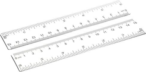 EBOOT 2 Packs 6 Inch Clear Plastic Rulers Clear Measuring Tools with Inch and Centimeter Accuracy for School Mathematics Art Clothing Class Office Crafts in Kuwait
