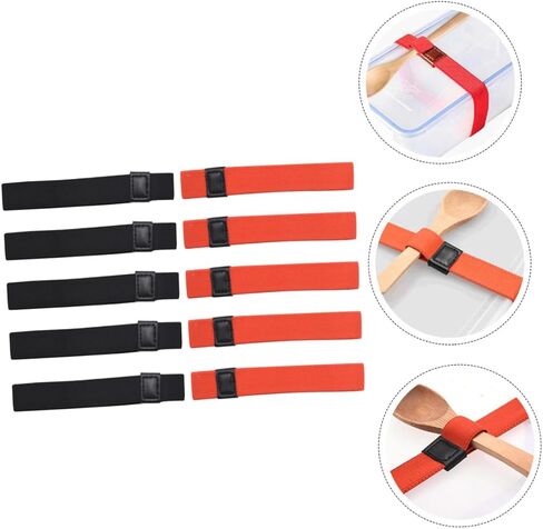 MAGICLULU 10pcs Double Layer Elastic Strap Adjustable Travel Lunchbox Band Fixing Strap for Picnic and Meal Prep in Saudi Arabia