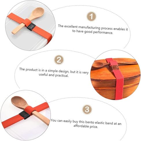 MAGICLULU 10pcs Double Layer Elastic Strap Adjustable Travel Lunchbox Band Fixing Strap for Picnic and Meal Prep in Saudi Arabia