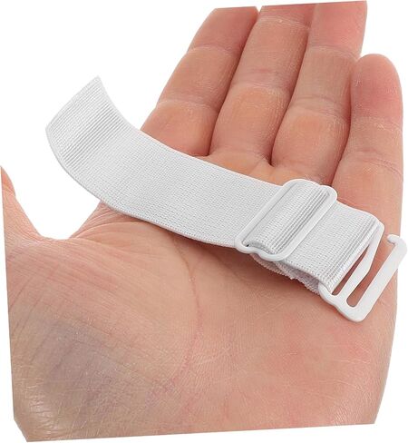 Popetpop 10pcs قابلة للتعديل قابلة للضبط الأشرطة الاستبدال لسلسلة البديل لدلو شمس القبعات مشبك مشبك موسع للأوجال الأبيض in Saudi Arabia