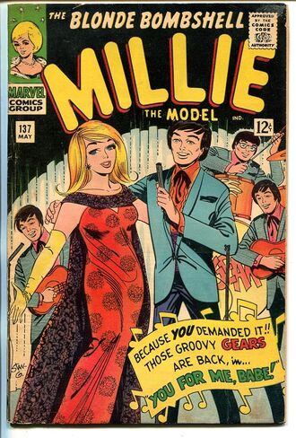 Millie The Model #137 1966-Marvel-Rock 'N' Roll Story-Fashion-Paper-Vg/Fn in Saudi Arabia