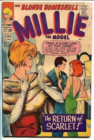 Millie The Model #134 1966-Marvel-Return of Scarlet-Fashion-Paper Dolls-G/VG in Saudi Arabia
