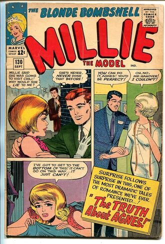 Millie the Model #130 1965-Marvel-Truth حول Agnes-Fashion-Paper Dolls-VG in Saudi Arabia