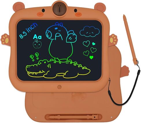 CAPYBARA LCD كتابة الكمبيوتر اللوحي للأطفال ، لوحة الرسم للتلوين 8.5 بوصة لوحة رسومات الشعار المبتكرة ، هدايا تعليمية هادئة لمدة 3 سنوات من العمر 3 سنوات in Saudi Arabia