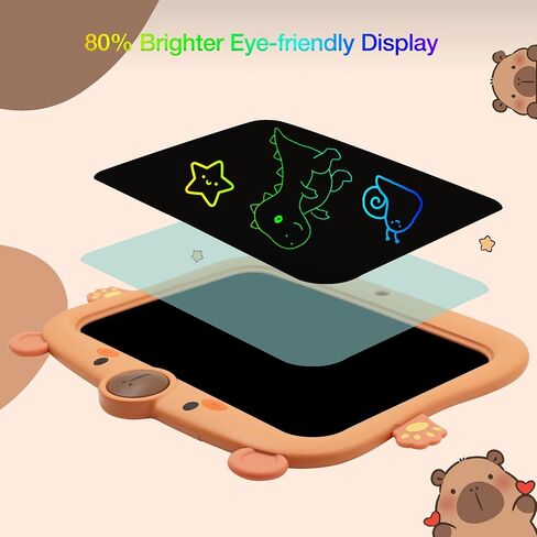 CAPYBARA LCD كتابة الكمبيوتر اللوحي للأطفال ، لوحة الرسم للتلوين 8.5 بوصة لوحة رسومات الشعار المبتكرة ، هدايا تعليمية هادئة لمدة 3 سنوات من العمر 3 سنوات in Saudi Arabia