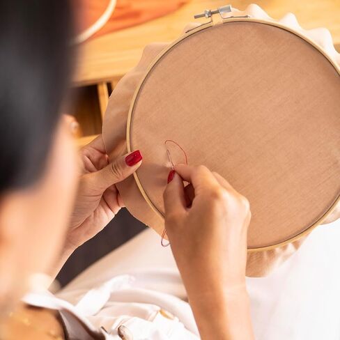 YBEATY 3 Pcs Embroidery Hoops Bamboo Frame Circle Cross Stitch Hoop Ring Adjustable Embroidery Hoops Set Art Craft Handy Sewing Hand Quilting for Home Ornaments (8 inch/ 20cm) in Saudi Arabia