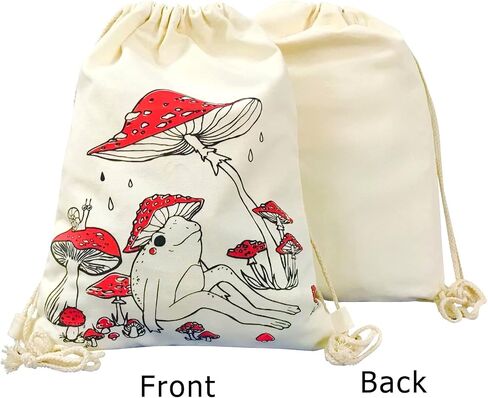 MOSITU Small Flower Drawstring Backpack Cute Floral Drawstring Bag Wildflower Cotton Canvas Backpack for Women Girls Gift Sport Gym Drawstring Bag School String Bag Beach Sack Bag Travel Sackpack in Kuwait