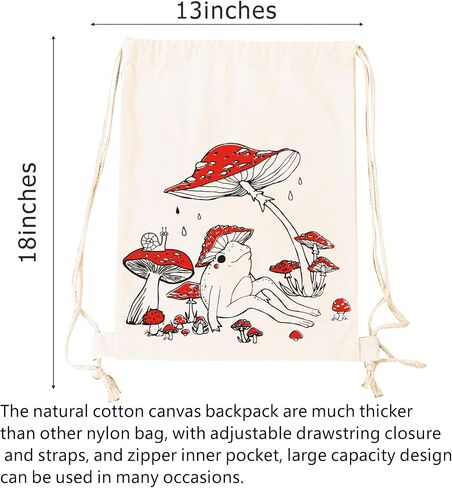 MOSITU Small Flower Drawstring Backpack Cute Floral Drawstring Bag Wildflower Cotton Canvas Backpack for Women Girls Gift Sport Gym Drawstring Bag School String Bag Beach Sack Bag Travel Sackpack in Kuwait