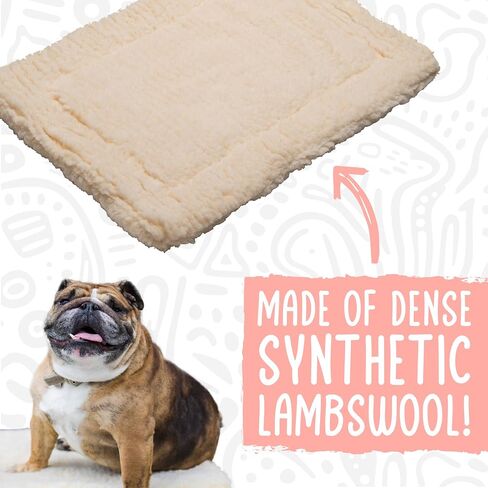 HuggleHounds Mat Cat & Dog Bed - Crate Pads for Dog Cages, Machine Washable Kennel Bed for Sleeping, Medium & Large Size Breeds - Extra Large, 30"x48". in Saudi Arabia