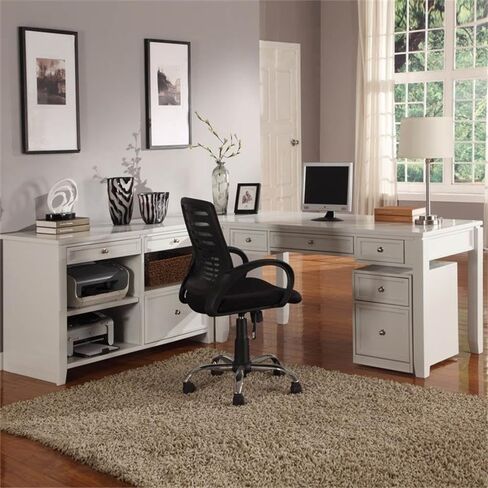 Parker House Boca 48 "Wood Credenza الانتقالي باللون الأبيض in Saudi Arabia