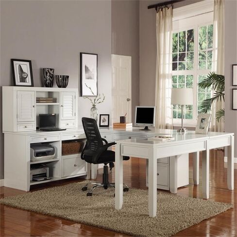 Parker House Boca 48 "Wood Credenza الانتقالي باللون الأبيض in Saudi Arabia
