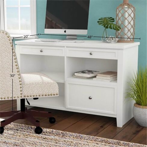 Parker House Boca 48 "Wood Credenza الانتقالي باللون الأبيض in Saudi Arabia