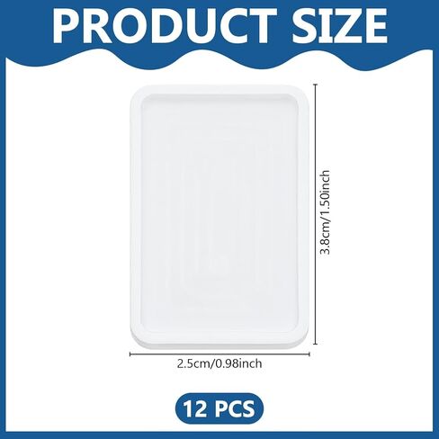 WEBEEDY 12 Pcs Small Rectangle X-Ray Marker Blanks Acrylic Xray Markers Holder, Make Your Own Radiology Badge Marker,Radiology Techs Dentists Gift Back to School Supply,1.5x1Inch(Markers Not Included) in Saudi Arabia