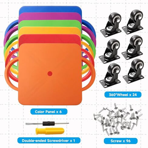 GSE Games & Sports Expert Floor Floor Board مع مقابض ، وجلس دراجة نارية للأطفال معدات اللعب الداخلية ، ولوحة Scoot الممتعة مع عجلات بلاستيكية غير متجانسة للأطفال in Kuwait