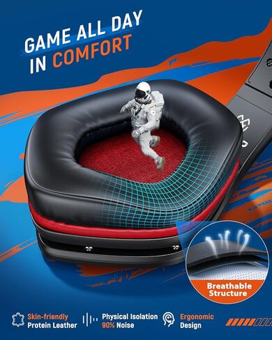 سماعة ألعاب لاسلكية لأجهزة الكمبيوتر، PS5، PS4، 2.4 جيجا هرتز USB ونوع C سماعات رأس للألعاب مع ميكروفون، بطارية 30 ساعة سماعات بلوتوث للتبديل، الكمبيوتر المحمول، الهاتف المحمول، ماك in Kuwait