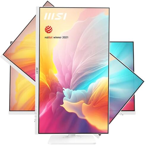 شاشة كمبيوتر MSI Modern MD2712PW مقاس 27 بوصة IPS 1920 x 1080 (FHD)، مزامنة تكيفية، جاهزة لـ HDR، HDMI، توصيل طاقة USBC 15 وات، مكبر صوت، قابل للتركيب على VESA، ارتفاع قابل للتعديل، 1 مللي ثانية، أبيض in Saudi Arabia