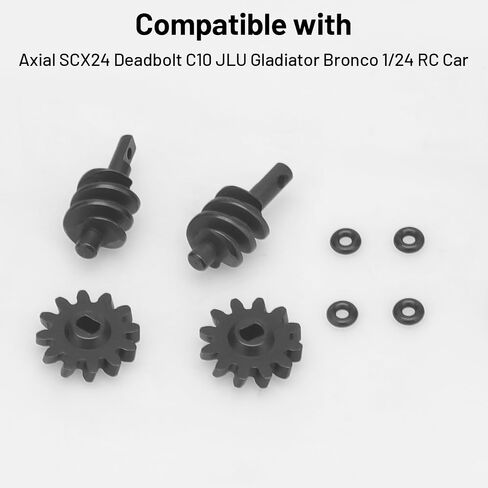 daitoku 2-12T Overdrive Differential Gear Helical Diff Gears Set for Axial SCX24 Deadbolt C10 JLU Gladiator Bronco 1/24 RC Car in Saudi Arabia
