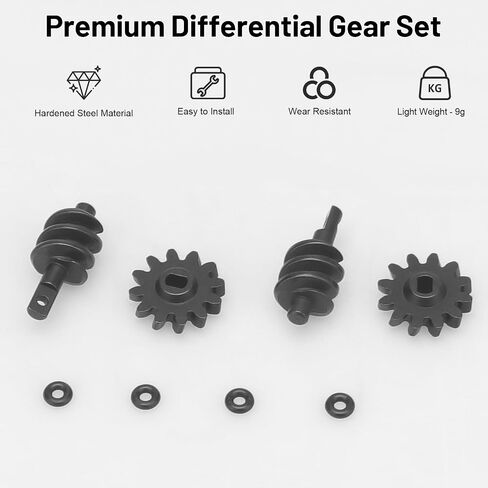 daitoku 2-12T Overdrive Differential Gear Helical Diff Gears Set for Axial SCX24 Deadbolt C10 JLU Gladiator Bronco 1/24 RC Car in Saudi Arabia