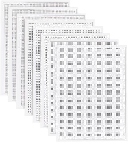 FreeBloss 8pcs sashiko أنماط التطريز القابلة للذوبان في الماء ، وخياطة التطريز مثبتات ، وغرزة ، وغرزة ، والورق ، والغرز ، والغرز ، والفراغ ، أنماط التطريز لمحبي الخياطة 9/11/14ct in Kuwait